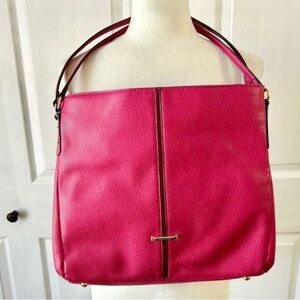 Anne Klein bag pebbled leather shoulder purse Kickstart azalea color